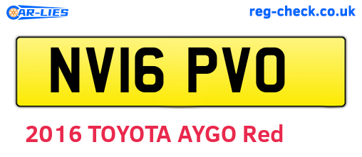 NV16PVO are the vehicle registration plates.
