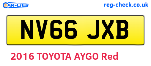 NV66JXB are the vehicle registration plates.