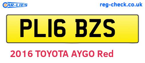 PL16BZS are the vehicle registration plates.