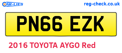 PN66EZK are the vehicle registration plates.