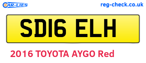 SD16ELH are the vehicle registration plates.