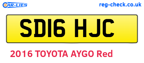 SD16HJC are the vehicle registration plates.