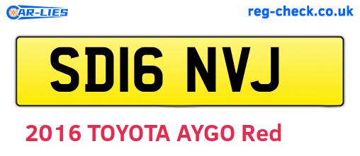 SD16NVJ are the vehicle registration plates.