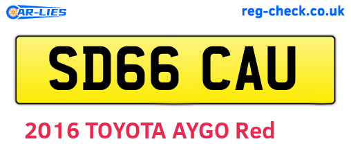 SD66CAU are the vehicle registration plates.