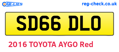 SD66DLO are the vehicle registration plates.