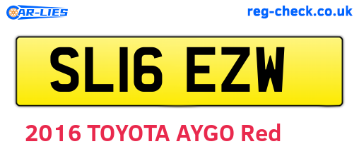 SL16EZW are the vehicle registration plates.