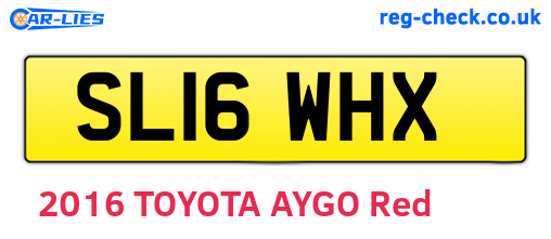 SL16WHX are the vehicle registration plates.