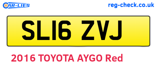 SL16ZVJ are the vehicle registration plates.