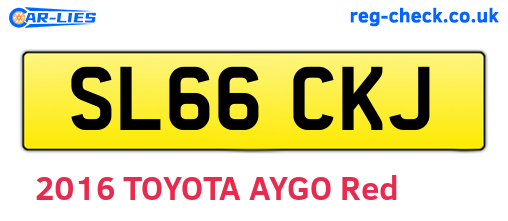 SL66CKJ are the vehicle registration plates.