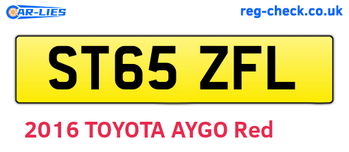 ST65ZFL are the vehicle registration plates.
