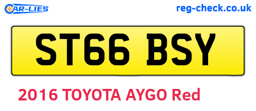 ST66BSY are the vehicle registration plates.