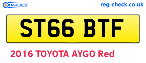 ST66BTF are the vehicle registration plates.