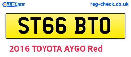 ST66BTO are the vehicle registration plates.