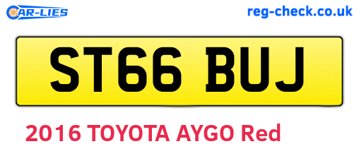 ST66BUJ are the vehicle registration plates.