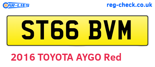 ST66BVM are the vehicle registration plates.