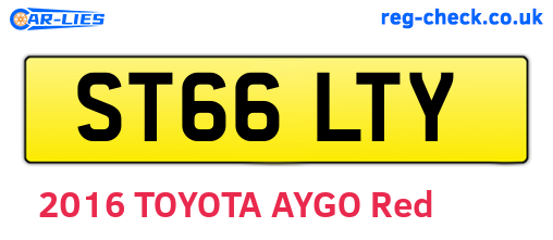 ST66LTY are the vehicle registration plates.