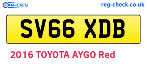 SV66XDB are the vehicle registration plates.