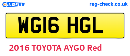 WG16HGL are the vehicle registration plates.