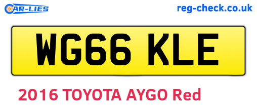 WG66KLE are the vehicle registration plates.