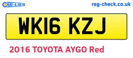 WK16KZJ are the vehicle registration plates.