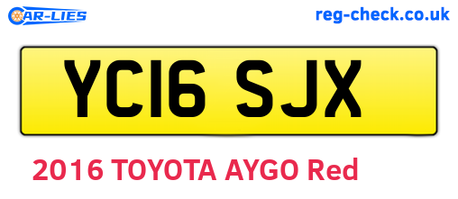 YC16SJX are the vehicle registration plates.