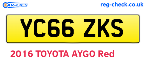 YC66ZKS are the vehicle registration plates.