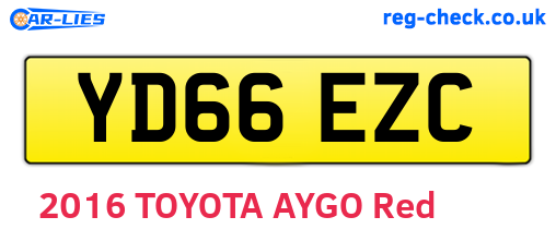 YD66EZC are the vehicle registration plates.