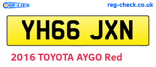 YH66JXN are the vehicle registration plates.