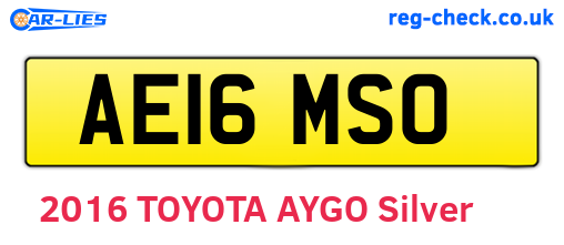 AE16MSO are the vehicle registration plates.