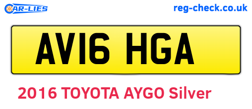 AV16HGA are the vehicle registration plates.