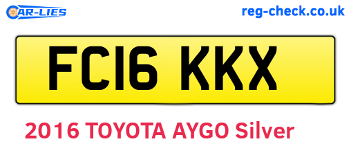 FC16KKX are the vehicle registration plates.