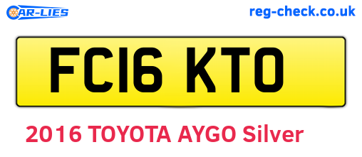 FC16KTO are the vehicle registration plates.