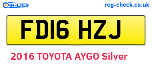 FD16HZJ are the vehicle registration plates.