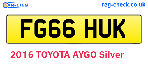 FG66HUK are the vehicle registration plates.