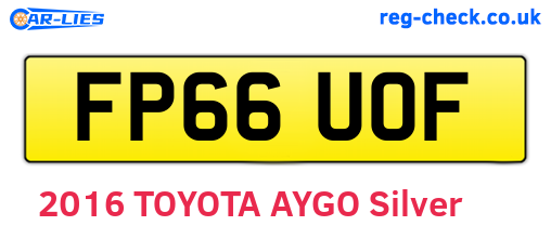 FP66UOF are the vehicle registration plates.
