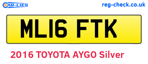 ML16FTK are the vehicle registration plates.