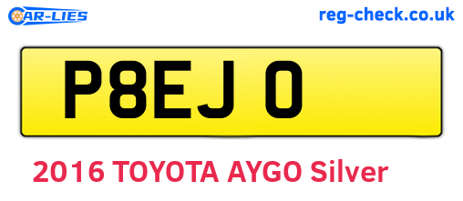 P8EJO are the vehicle registration plates.