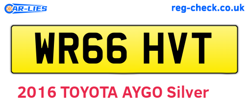 WR66HVT are the vehicle registration plates.