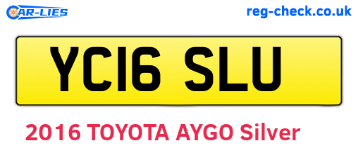 YC16SLU are the vehicle registration plates.