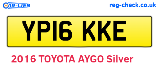 YP16KKE are the vehicle registration plates.