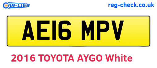 AE16MPV are the vehicle registration plates.