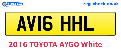 AV16HHL are the vehicle registration plates.