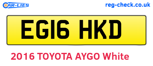 EG16HKD are the vehicle registration plates.