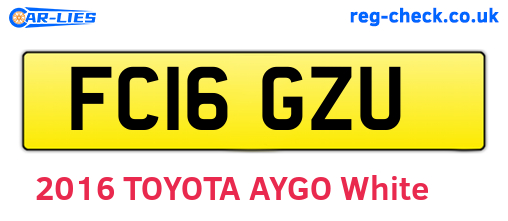 FC16GZU are the vehicle registration plates.