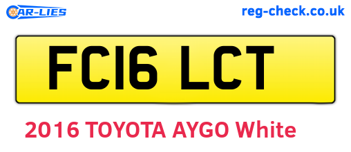FC16LCT are the vehicle registration plates.