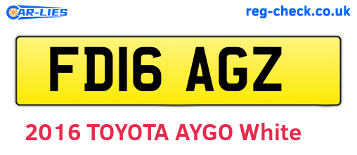FD16AGZ are the vehicle registration plates.