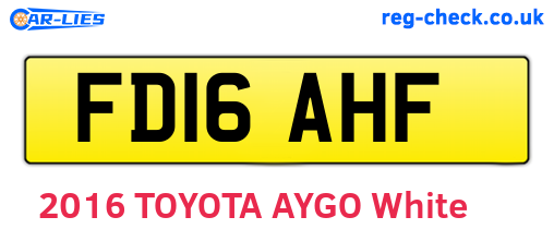 FD16AHF are the vehicle registration plates.