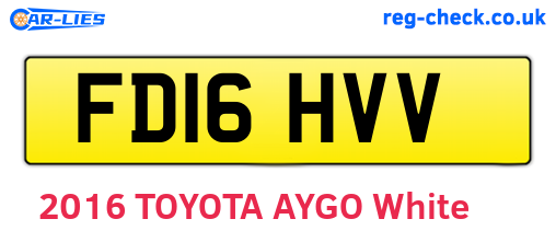 FD16HVV are the vehicle registration plates.