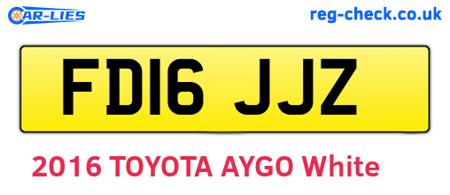 FD16JJZ are the vehicle registration plates.