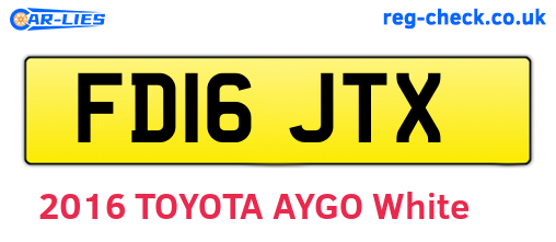 FD16JTX are the vehicle registration plates.